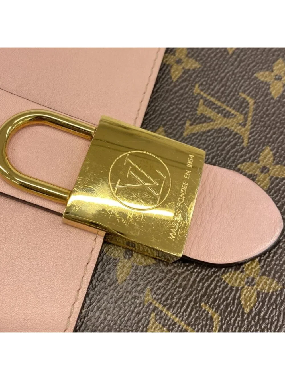 Louis Vuitton Handbag Monogram Locky BB Brown Rose Ballerine 2-Way Bag